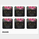 冬のクリスマスピンク結婚した色になる季節だ スクエアシール (シート)