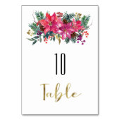 冬のクリスマスピンク結婚した色になる季節だ テーブルナンバー (裏面)