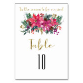 冬のクリスマスピンク結婚した色になる季節だ テーブルナンバー (裏面)