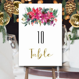 冬のクリスマスピンク結婚した色になる季節だ テーブルナンバー