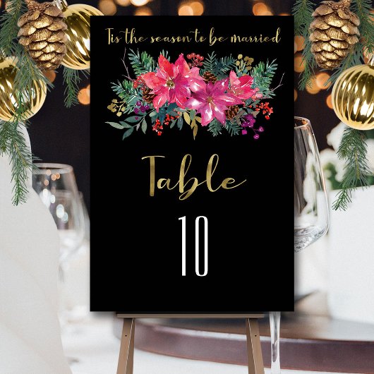 冬のクリスマスピンク結婚した色になる季節だ テーブルナンバー