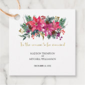 冬のクリスマスピンク結婚した色になる季節だ フェイバータグ (正面)