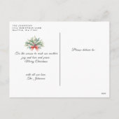 冬のクリスマスフォト シーズンポストカード (裏面)