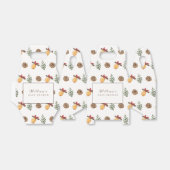 冬のクリスマスフラワーパターン赤ちゃんシャワー フェイバーボックス (折り畳みなし)