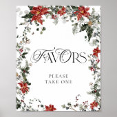 冬のクリスマスフローラの好意を取って下さい ポスター (正面)