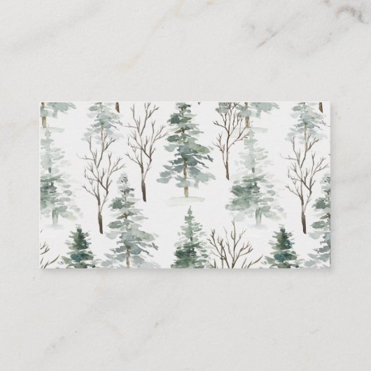 冬のクリスマスフローラエンクロージャカード エンクロージャーカード (裏面)