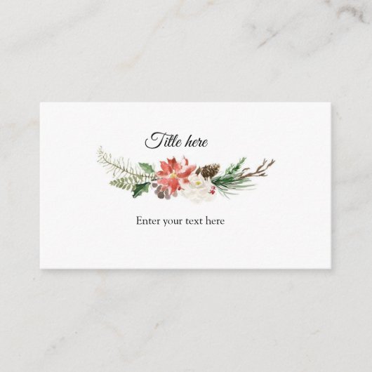 冬のクリスマスフローラエンクロージャカード エンクロージャーカード (正面)