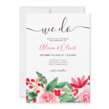 冬のクリスマスフローラ写真イニシャル結婚ズ