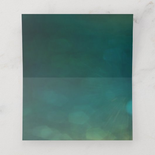 冬のクリスマスフローラ水の結婚色 プレイスカード (内部開封)