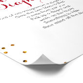 冬のクリスマスフローラ深夜おむつサイン ポスター (角)