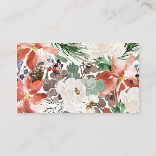 冬のクリスマスブライダルシャワーどのくらいのお菓子 エンクロージャーカード (裏面)