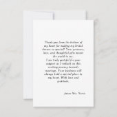 冬のクリスマスブライダルシャワーサンキューカード サンキューカード (裏面)