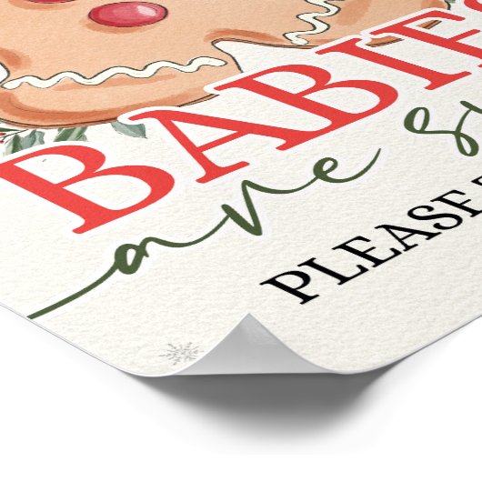 冬のクリスマスベビーは甘い兆候 ポスター (角)