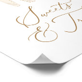 冬のクリスマスベビーシャワーのお菓子とお菓子 ポスター (角)