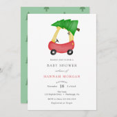 冬のクリスマスベビーシャワーの招待状 招待状 (正面/裏面)