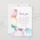 冬のクリスマスベビーシャワーサンキューカード サンキューカード (正面)