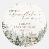冬のクリスマスベビーシャワーシール ラウンドシール (正面)