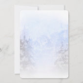 冬のクリスマスベビーシャワー綿花 招待状 (裏面)