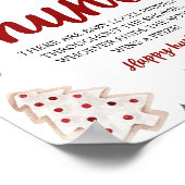 冬のクリスマスベビー靴下狩りベビーシャワーゲーム ポスター (角)