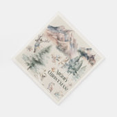 冬のクリスマスペーパーナプキン スタンダードランチョンナプキン (角)