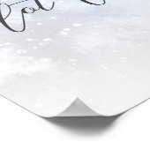 冬のクリスマスホットチョコレートバーベビーシャワー ポスター (角)