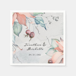 冬のクリスマスホリデーウォーター結婚の色 スタンダードカクテルナプキン