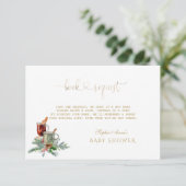 冬のクリスマスホリデーズベビーシャワー エンクロージャーカード (スタンド正面)