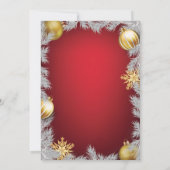 冬のクリスマスホリデーブライダルシャワーの招待 招待状 (裏面)