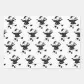 冬のクリスマスホリデーポーラベア ラッピングペーパーシート (正面3)