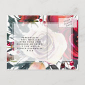 冬のクリスマスホリデー・セーブ・ザ・デートカード 案内ポストカード (裏面)