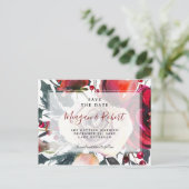 冬のクリスマスホリデー・セーブ・ザ・デートカード 案内ポストカード (スタンド正面)