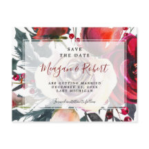 冬のクリスマスホリデー セーブ・ザ・デート カード