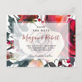 冬のクリスマスホリデー セーブ・ザ・デート カード