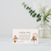 冬のクリスマスボホーブックで赤ちゃんシャワー エンクロージャーカード (スタンド正面)