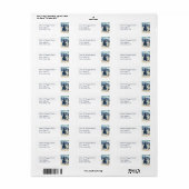 冬のクリスマスマウンテンツリーズランドスケープ雪 ラベル (フルシート)