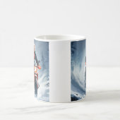 冬のクリスマスマガでトランプライディングバイク コーヒーマグカップ (中央)