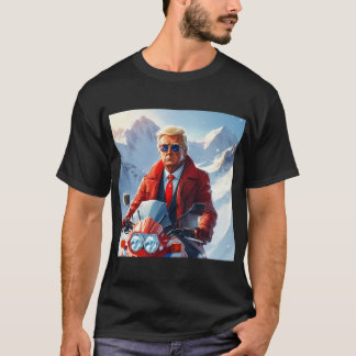 冬のクリスマスマガでトランプライディングバイク Tシャツ