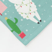 冬のクリスマスラマス |休日 フリースブランケット (角)