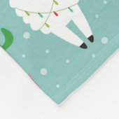 冬のクリスマスラマス |休日 フリースブランケット (角)