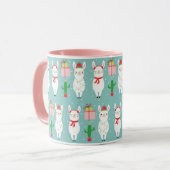 冬のクリスマスラマス |休日 マグカップ (正面左)