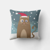 冬のクリスマス休みのサンタクロペット  クッション (裏面)