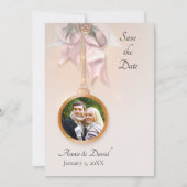 冬のクリスマス写真が日を救う 招待状 (正面)