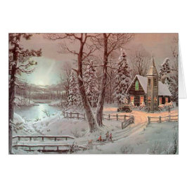 冬のクリスマス教会場面