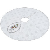 冬のクリスマス旧英語シェプドグレイ1かわいい フリース ツリースカート (アングル)