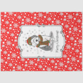 冬のクリスマス旧英語シェプドグレイ1かわいい 薄葉紙 (正面)