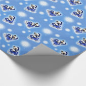 冬のクリスマス猫の包装紙 ラッピングペーパー (角)