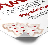 冬のクリスマス私の水は赤ちゃんシャワーゲームを壊した ポスター (角)