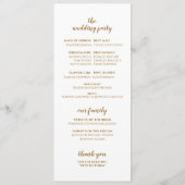 冬のクリスマス結婚のバーガンディ水の色ボホ プログラム (裏面)