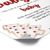 冬のクリスマス言わないベビー赤ちゃんシャワーゲーム ポスター (角)