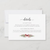 冬のクリスマス詳細エンクロージャカード サンキューカード (正面)